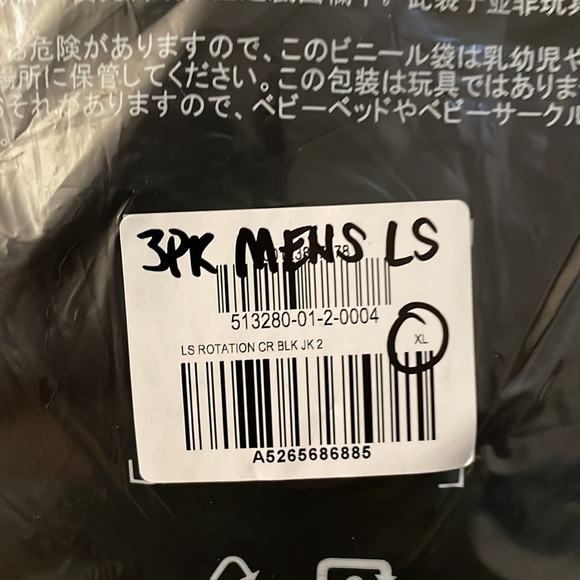 🆕 3-Pack Old Navy Men’s Rotation Crew Neck Long Sleeve T-Shirt Black XLarge XL - Picture 11 of 14